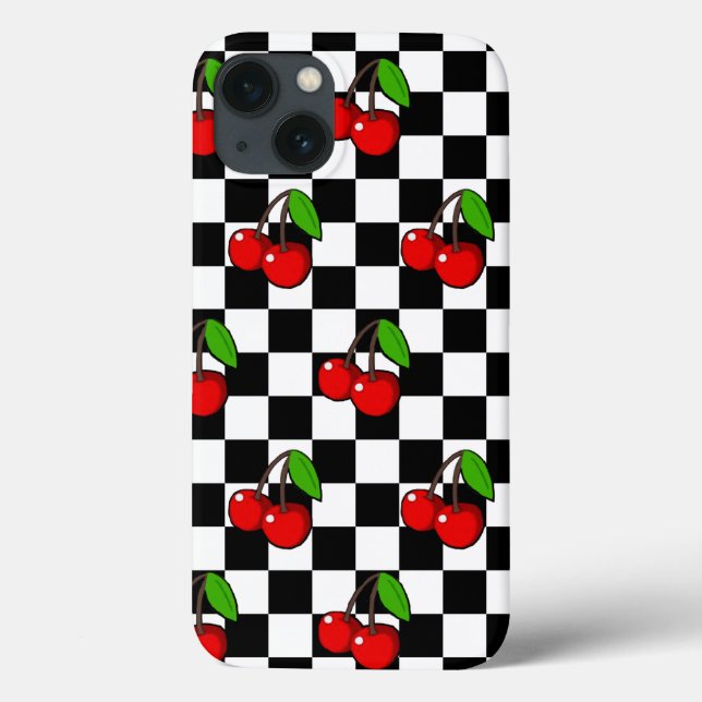 Coques Case-Mate iPhone Cerise et chèque (Verso)