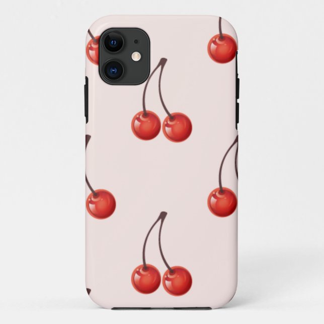 Coques Case-Mate iPhone cerises roses (Dos)