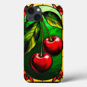 Case-Mate iPhone Case Cerises rouges vives et feuilles vertes