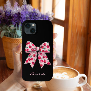 Case-Mate iPhone Case Cerises sur un nœud rose, Mignon, Moderne, Aquarel