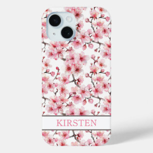 Coque Case-Mate iPhone Cerisiers en Fleurs Motif Sakura Monogrammé