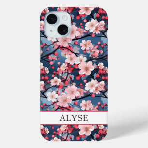 Coque Case-Mate iPhone Cerisiers en Fleurs Sakura Japonais Monogrammé