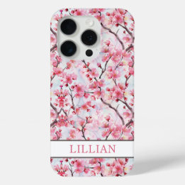 Coque Case-Mate iPhone Cerisiers Fleuris Sakura Monogrammés