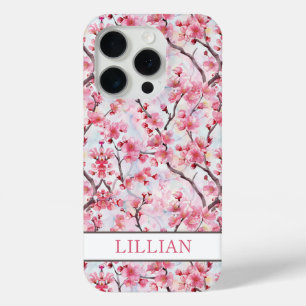 Coque Case-Mate iPhone Cerisiers Fleuris Sakura Monogrammés