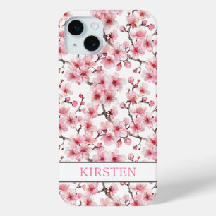 Coque Case-Mate iPhone Cerisiers Motif Sakura Monogrammé