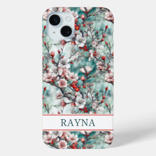 Coque Case-Mate iPhone Cerisiers Sakura Imprimé Monogrammé