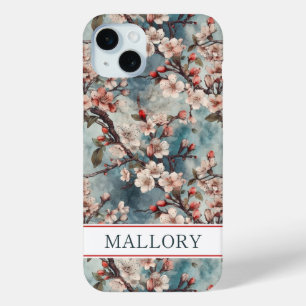 Coque Case-Mate iPhone Cerisiers Teinte Sakura Imprimé Monogrammé