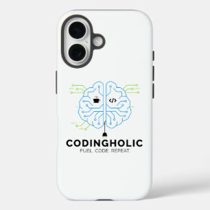 Coque Pour iPhone 16 Cerveau de la technologie propre pour les programm