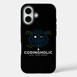 Coque Pour iPhone 16 Cerveau Technologique Codage Pour Programmeurs & C