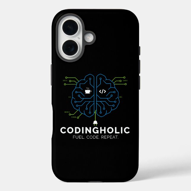 Coques Case-Mate iPhone Cerveau Technologique Codage Pour Programmeurs & C (Verso)