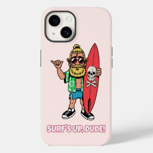 Coque Case-Mate iPhone C'est la vague, mec ! Surfeur barbu de dessin anim