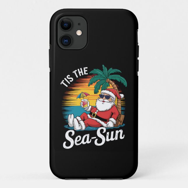 Coques Case-Mate iPhone C'Est Le Sea Sun Père Noël Beach Noël En Juy (Dos)