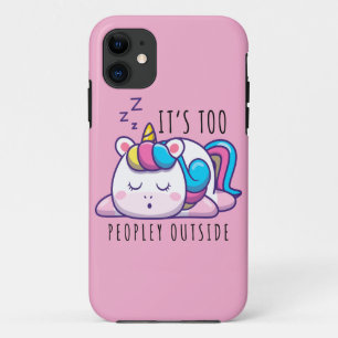 Case-Mate iPhone Case C'est trop de gens en dehors de Unicorn Introvert
