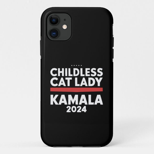 Coques Case-Mate iPhone Cette dame de chats sans enfants vote Kamala 2024 (Dos)