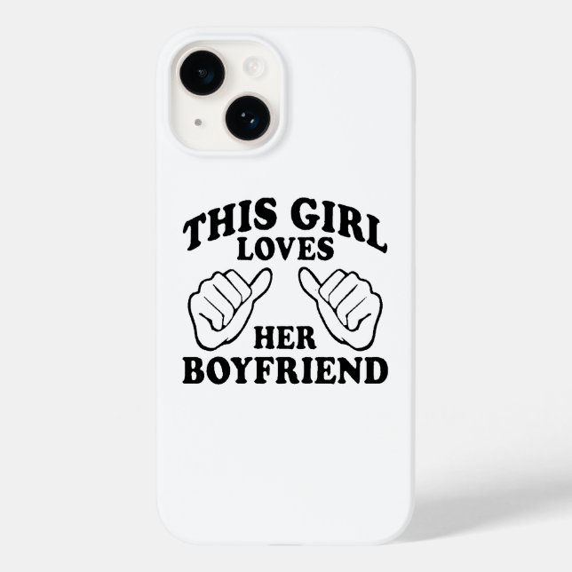 Coques Case-Mate iPhone Cette fille aime son petit ami - Un cadeau pour lu (Verso)