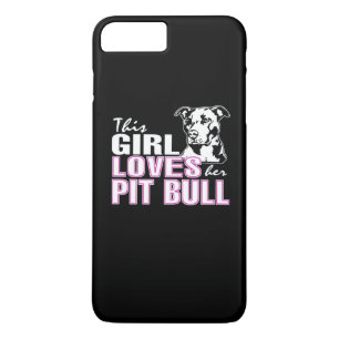 Coque iPhone 8 Plus/7 Plus Cette fille aime son PITBULL