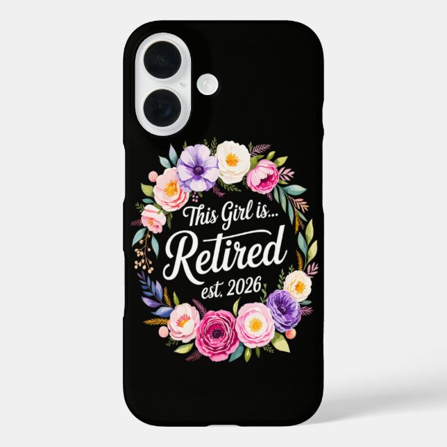 Coques Case-Mate iPhone Cette fille est retraitée 2026 Floral Retiret (Verso)