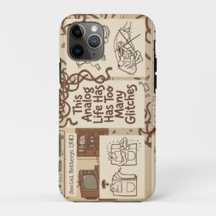 Case-Mate iPhone Case Cette Vie Analogique a Trop de Bogues Autocollant