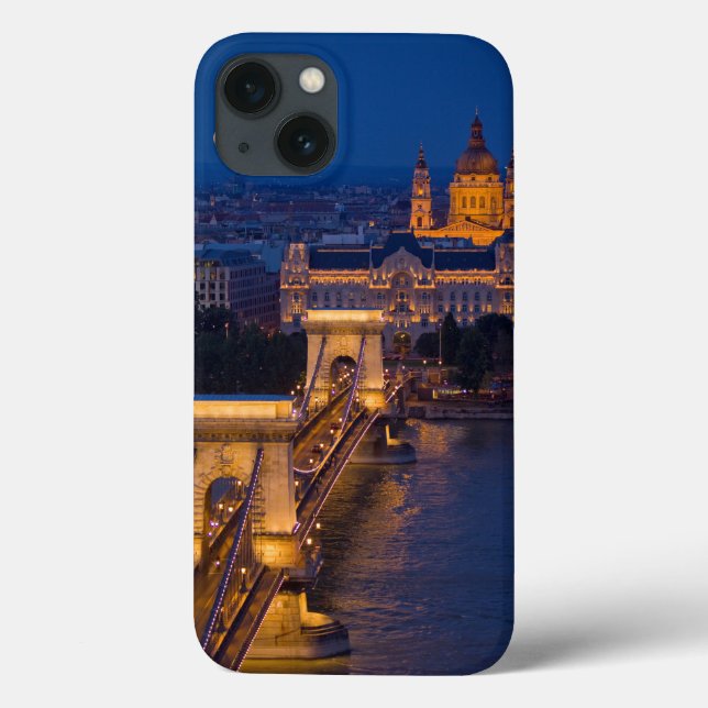 Coques Case-Mate iPhone Chain Bridge and Full Moon at Night (Verso)