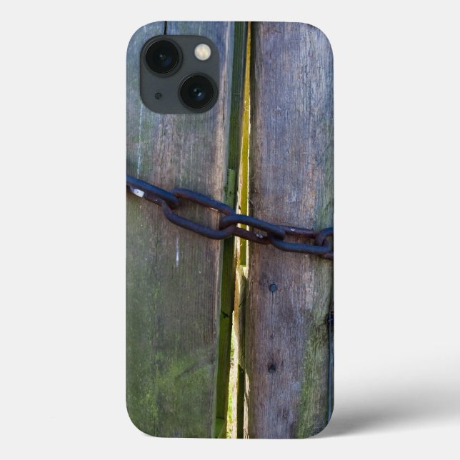 Coques Case-Mate iPhone Chain on wood (Verso)