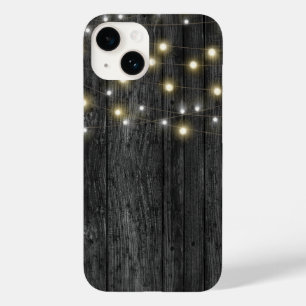 Coque Case-Mate iPhone Chaîne de lumière sur bois noir