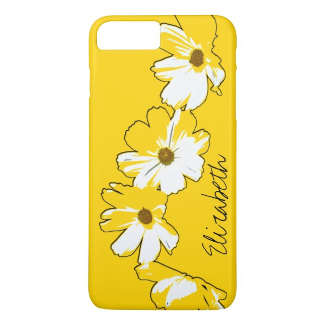 Coques Case-Mate iPhone Chaîne de marguerite jaune personnalisée (Dos)