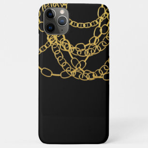 Case-Mate iPhone Case Chaînes en or Chaîne de hip-hop noir