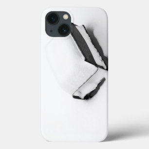 Coque Case-Mate iPhone Chaise de jardin en métal vintage pleine de neige