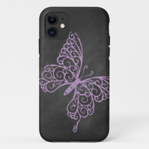 Coque Case-Mate iPhone Chalkboard Purple Butterfly iPhone 5 Coque-Mate ID