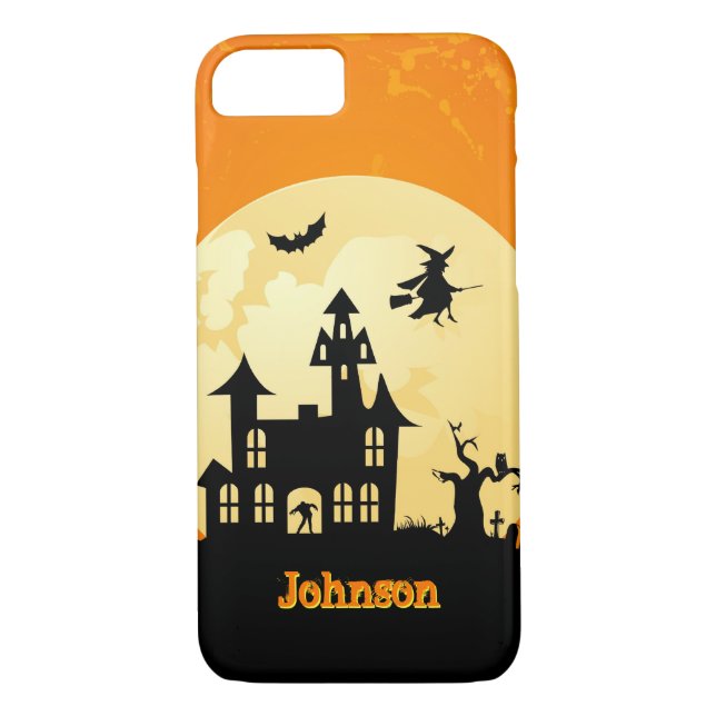 Coques Case-Mate iPhone Chambre hantée par clair de lune de Halloween dans (Dos)