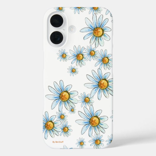 Coques Case-Mate iPhone Champ Blue Daisies Téléphone Case (Verso)