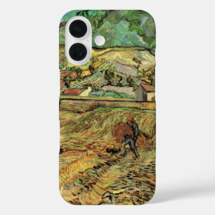 Coque Pour iPhone 16 Champ de blé clos avec paysan de Vincent van Gogh