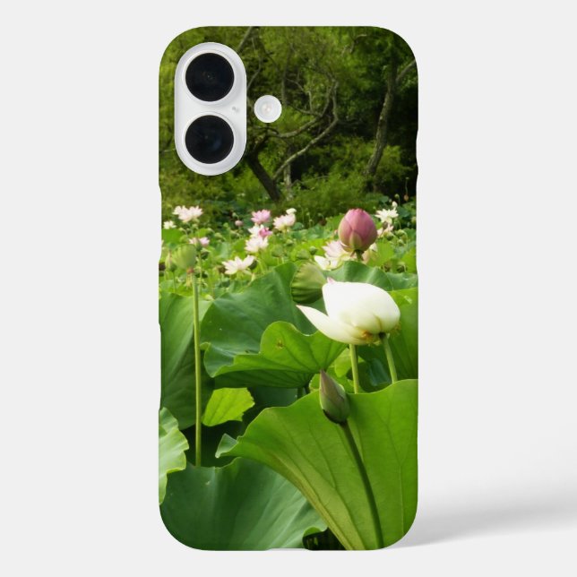 Coques Case-Mate iPhone Champ de fleurs de Lotus Jardin d'été (Verso)