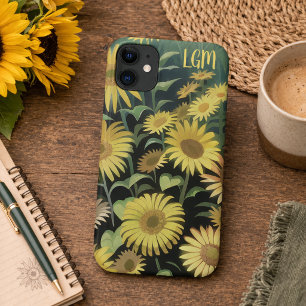 Case-Mate iPhone Case Champ de fleurs sauvages jaunes à l'aquarelle 