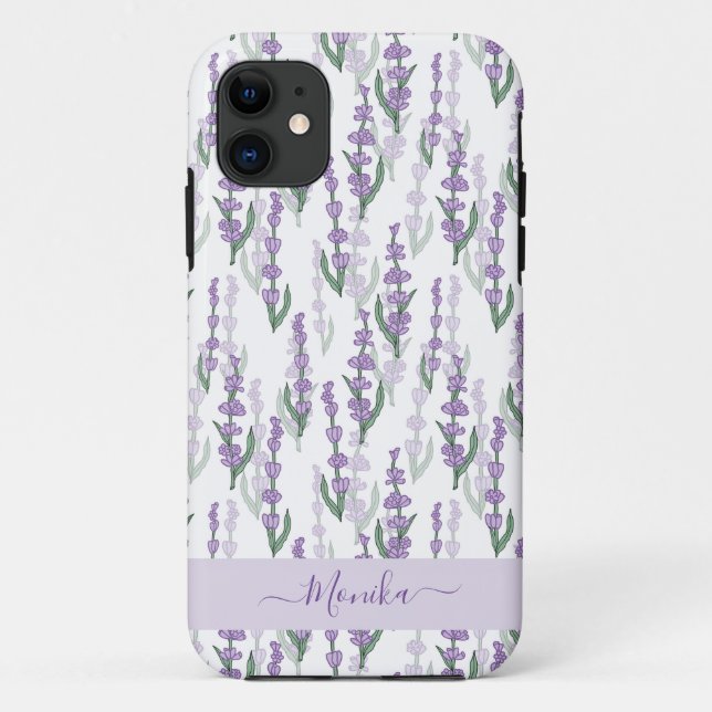 Coques Case-Mate iPhone Champ de lavande provence fleur violette (Dos)