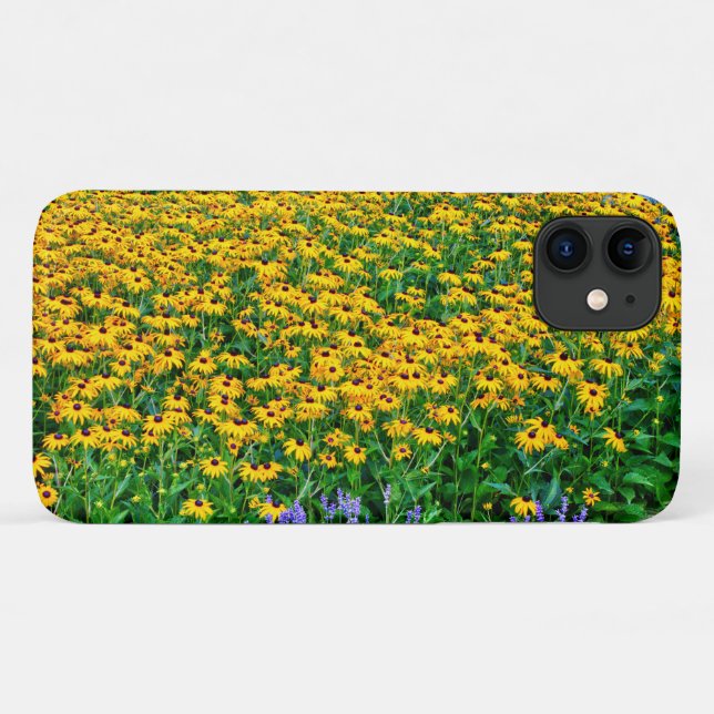 Coques Case-Mate iPhone Champ de Rudbeckia Hirta et de Lavande (Dos (Horizontal))