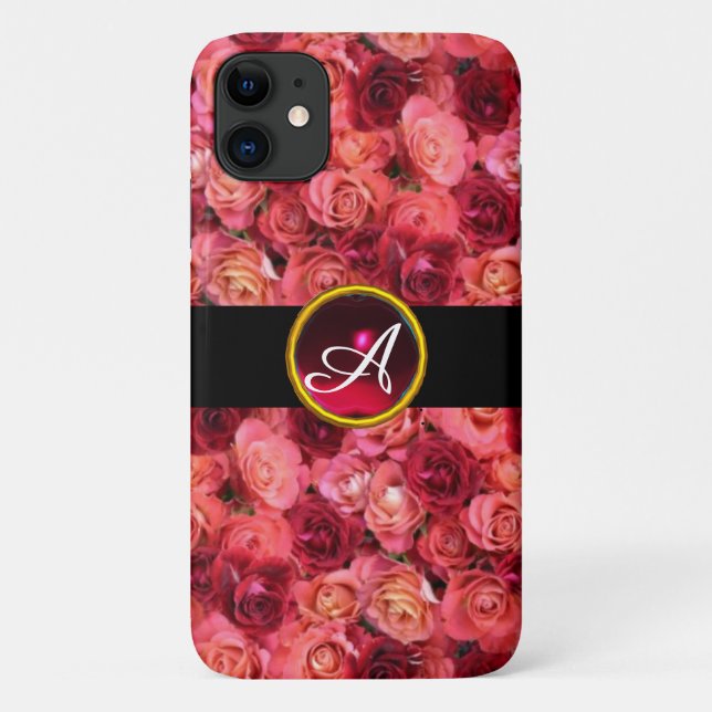COQUES Case-Mate iPhone CHAMP ROSE ROSE ROSE ROSE ROSE ROSE ROUGE, MONOGRA (Dos)