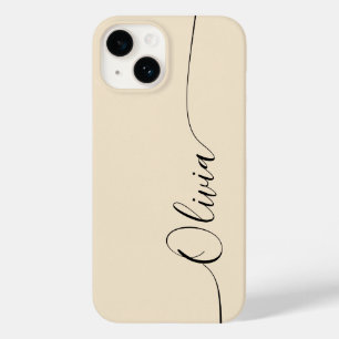 Coque Case-Mate iPhone Champagne Élégant Calligraphie Script Nom