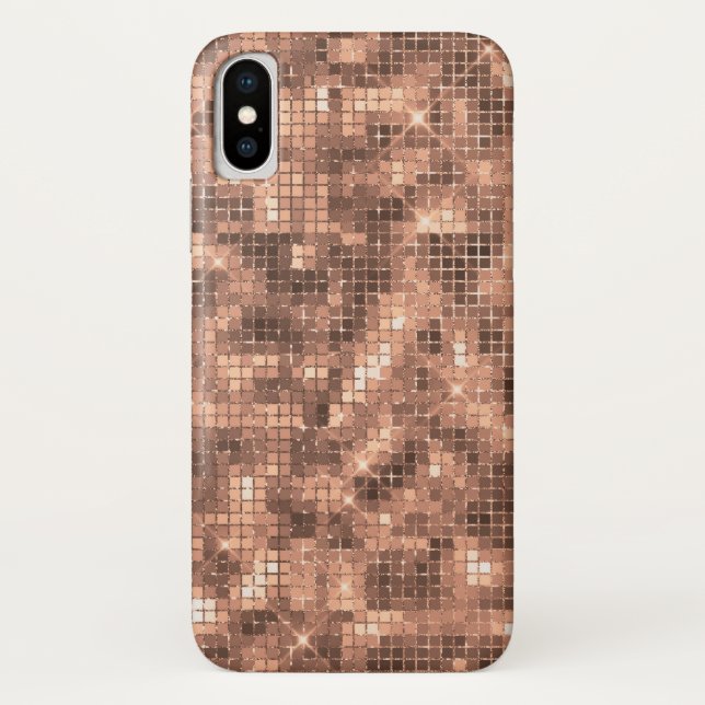 Coques Case-Mate iPhone Champagne Luxe Pailleté Or Étincelant (Dos)