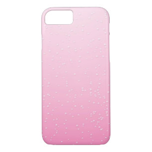 Coque iPhone 8/7 Champagne rose avec minuscules bulles Art Arrière