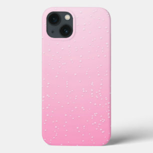 Coques Pour iPhone Champagne rose avec minuscules bulles Art Arrière