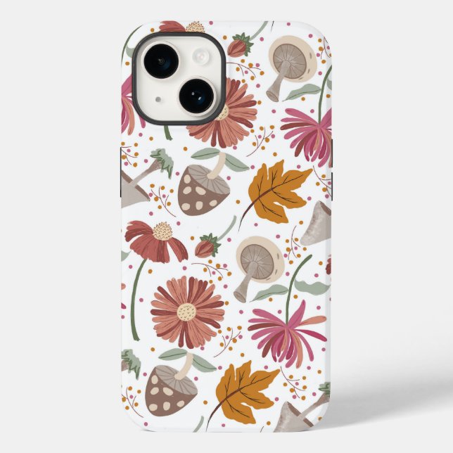 Coques Case-Mate iPhone Champignon d'automne, Feuilles et fleurs (Verso)