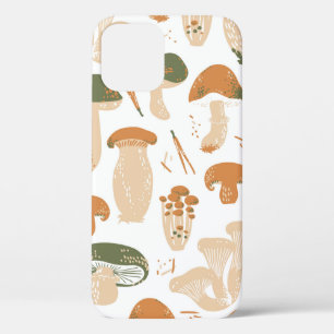 Case-Mate iPhone Case Champignons comestibles sans couture motif. Linocu