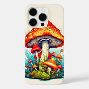 Coque iPhone 16 Pro Champignons de forêt sauvage en germination