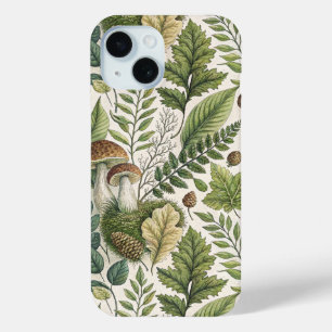 Coque Case-Mate iPhone Champignons des bois Pinecones Ferns Motif d'autom