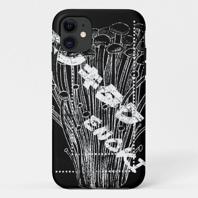Coques Case-Mate iPhone Champignons Enoki blanc Lettres japonaises Fungus  (Dos)