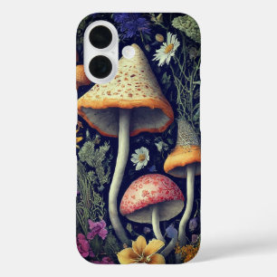 Coque Pour iPhone 16 Champignons forestiers enchantés