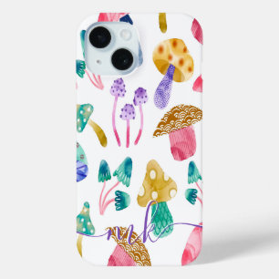 Coque Case-Mate iPhone Champignons mignons à l'aquarelle