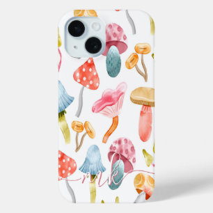 Coque Case-Mate iPhone Champignons pastel à l'aquarelle