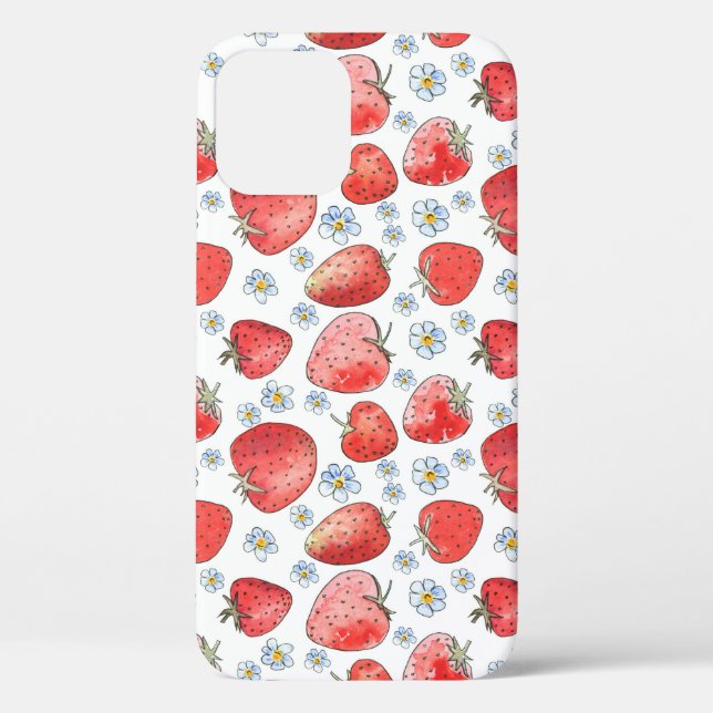 Coques Case-Mate iPhone Champs de fraises : Fraîcheur d'été (Verso)